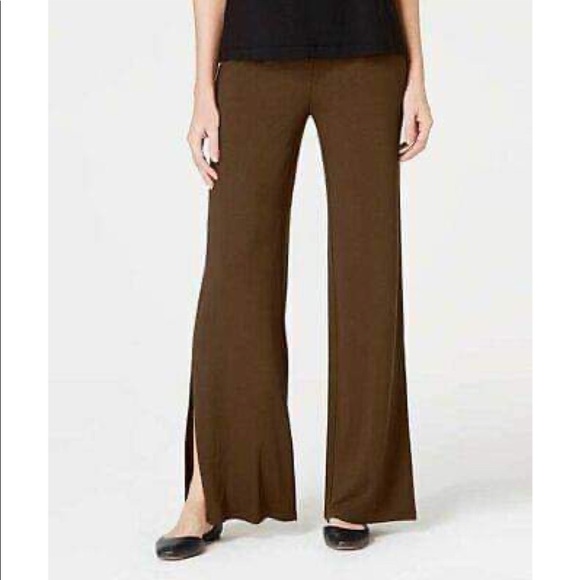 J. Jill Pants - NWT J. Jill Wearever Dark Truffle Wide Leg Pants